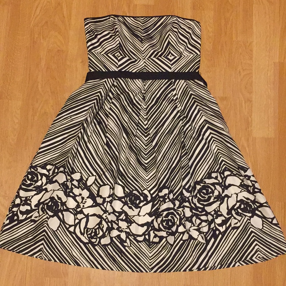 Black and white party dress